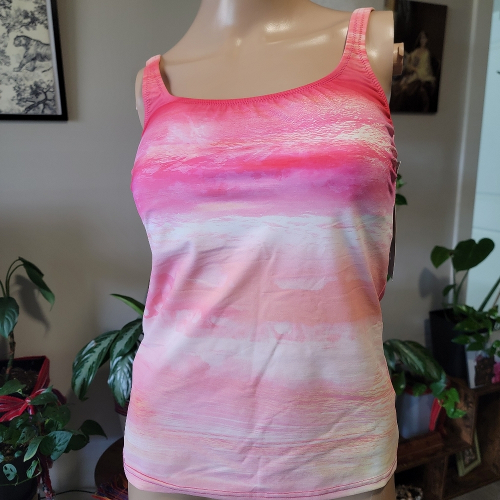 Gottex Pink and White Camisole